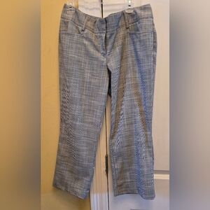 Express Plaid Black And White Capris Worn Once